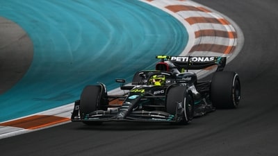 Mercedes' British driver Lewis Hamilton races during the 2023 Miami Formula One Grand Prix (AFP) Mercedes' British driver Lewis Hamilton races during the 2023 Miami Formula One Grand Prix (AFP)