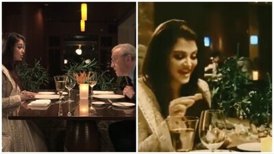 Aishwarya Rai with David Frost at a Mumbai restaurant during a 2012 interview. Aishwarya Rai with David Frost at a Mumbai restaurant during a 2012 interview.