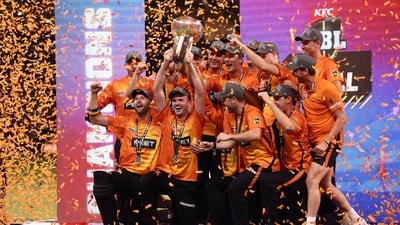 Perth Scorchers players celebrate with the BBL trophy (BBL/Twitter) Perth Scorchers players celebrate with the BBL trophy (BBL/Twitter)