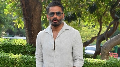 Bollywood actor Suniel Shetty poses during the unveiling and announcement of brand ambassador of India's food delivery application 'WAAYU'. (AFP) Bollywood actor Suniel Shetty poses during the unveiling and announcement of brand ambassador of India's food delivery application 'WAAYU'. (AFP)
