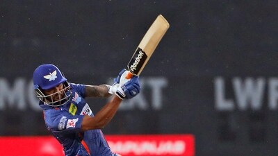 IPL 2023: Krishnappa Gowtham in action for LSG. (AP)