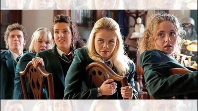 Schools still limit mental health to a yoga class and tell students that God created babies (as in Derry Girls, 2018-2022), instead of offering proper sex ed. (@netflix)