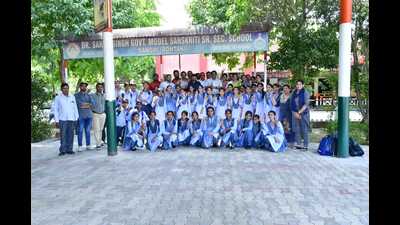 Students of Rohtak government school. (HT photo) Students of Rohtak government school. (HT photo)