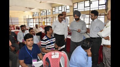 The constituency recorded 54.70% of polling with 8,97,154 exercising their franchise out of the total 16,21,800 registered voters. (HT Photo) The constituency recorded 54.70% of polling with 8,97,154 exercising their franchise out of the total 16,21,800 registered voters. (HT Photo)