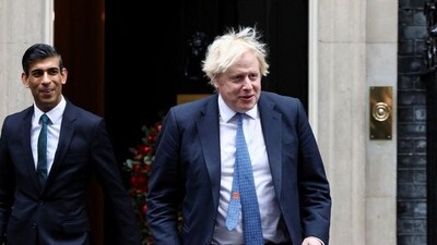 Former British Prime Minister Boris Johnson and Rishi Sunak walking out of Downing Street (Reuters file) Former British Prime Minister Boris Johnson and Rishi Sunak walking out of Downing Street (Reuters file)