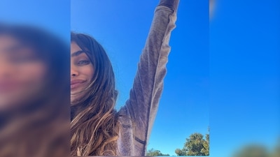 Gabriella Demetriades captioned her post, "living that blue sky life." (Instagram/@gabriellademetriades) Gabriella Demetriades captioned her post, "living that blue sky life." (Instagram/@gabriellademetriades)