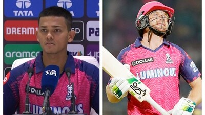 Yashasvi Jaiswal reacts to Jos Buttler's run-out