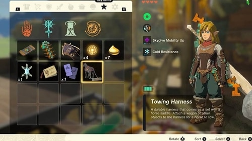 This new item allows players to attach wagons and other objects to their horses. (Image Credit: Nintendo) This new item allows players to attach wagons and other objects to their horses. (Image Credit: Nintendo)