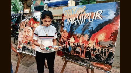 In addition to the 142 who were brought back safely, 11 students returned to the state on their own. The remaining five refused to come back from Manipur (HT PHOTO)