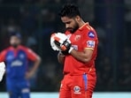 Punjab Kings' Prabhsimran Singh celebrates after completing his century Punjab Kings' Prabhsimran Singh celebrates after completing his century