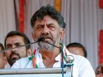 Karnataka Congress president DK Shivakumar addresses a public meeting at Madikeri on Monday (ANI File) (DK Shivakumar Twitter) Karnataka Congress president DK Shivakumar addresses a public meeting at Madikeri on Monday (ANI File) (DK Shivakumar Twitter)