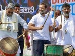 Rahul Gandhi during the ‘Bharat Jodo Yatra’ in Karnataka (PTI file)