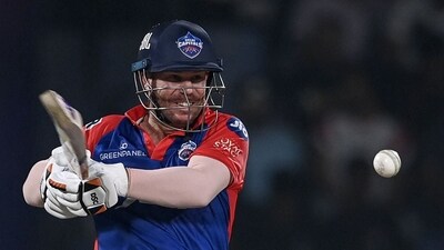 Delhi Capitals captain David Warner got them off to a flier of a start and it looked like they could be cruising towards victory at the end of the powerplay, (AFP) Delhi Capitals captain David Warner got them off to a flier of a start and it looked like they could be cruising towards victory at the end of the powerplay, (AFP)
