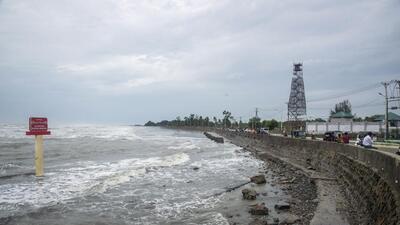 Cyclone Mocha is forecast to move north-northeastwards and cross southeast Bangladesh and north Myanmar coasts on Sunday. (AP) Cyclone Mocha is forecast to move north-northeastwards and cross southeast Bangladesh and north Myanmar coasts on Sunday. (AP)