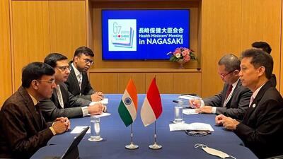 He was speaking at the G7 health ministers’ meeting on Global Health Architecture in Nagasaki, Japan. (Dr Mansukh Mandaviya | Twitter)