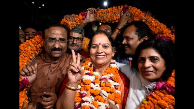 Mayor elect Sushma Kharakwal (Deepak Gupta) Mayor elect Sushma Kharakwal (Deepak Gupta)