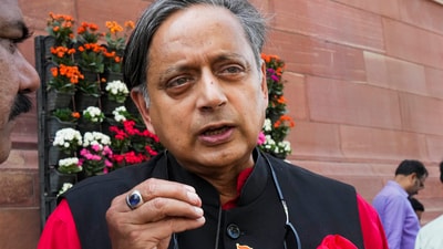 Shashi Tharoor's congratulatory message after Karnataka win comes with a caution. (PTI) Shashi Tharoor's congratulatory message after Karnataka win comes with a caution. (PTI)