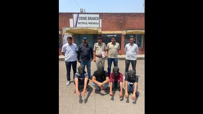 The accused have been identified as Gopal, alias Khagrend Sarki, 35, presently staying in Gurugram; Karan Bahadur, 30, and Asman Singh, 32, both presently staying in Ludhiana; and Tek Bahadur, 22, all hailing from Nepal. (HT Photo) The accused have been identified as Gopal, alias Khagrend Sarki, 35, presently staying in Gurugram; Karan Bahadur, 30, and Asman Singh, 32, both presently staying in Ludhiana; and Tek Bahadur, 22, all hailing from Nepal. (HT Photo)