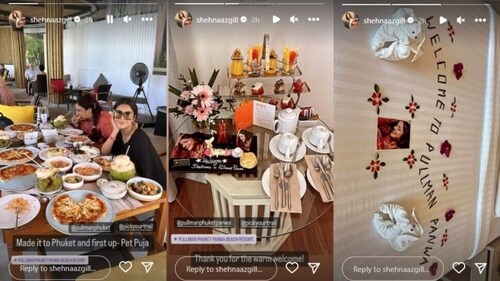 Shehnaaz gave her fans a view of how she began her weekend. Shehnaaz gave her fans a view of how she began her weekend.