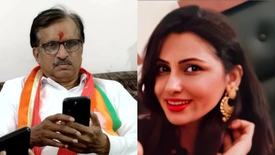 BJP candidate Mangalesh Srivastav and SP candidate Kajal Nishad. (sourced)