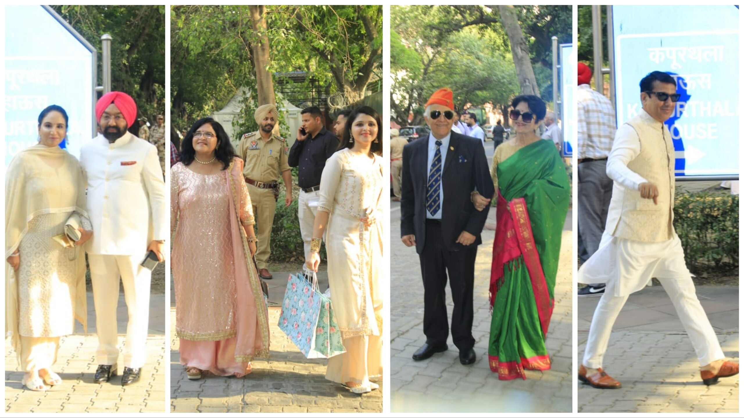 Many high profile guests were seen posing for pics outside the venue.  (Varinder Chawla)