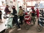 People stand in a queue at a petrol pump in the aftermath of Manipur violence, in Imphal on Friday. People stand in a queue at a petrol pump in the aftermath of Manipur violence, in Imphal on Friday.