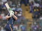 IPL 2023: David Miller plays a shot for GT. IPL 2023: David Miller plays a shot for GT.