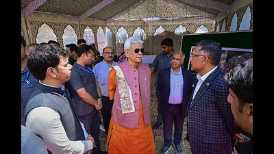 Earlier in the month of April this year, the LG had inaugurated newly constructed 576 residential accommodations for PM package employees at Baramulla, Bandipora, Ganderbal and Shopian. (PTI Photo) Earlier in the month of April this year, the LG had inaugurated newly constructed 576 residential accommodations for PM package employees at Baramulla, Bandipora, Ganderbal and Shopian. (PTI Photo)