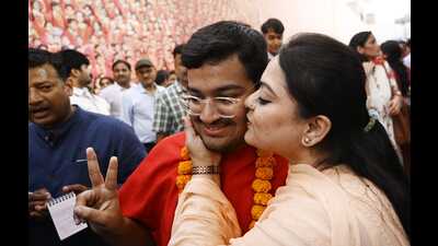 Mohd Aryaan Tariq secured 399 out of 400 marks in his Class 12th exams. (HT Photo)