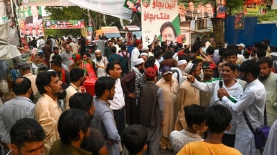 The party's call came days after Imran Khan was arrested by the National Accountability Bureau (NAB). (AFP) The party's call came days after Imran Khan was arrested by the National Accountability Bureau (NAB). (AFP)