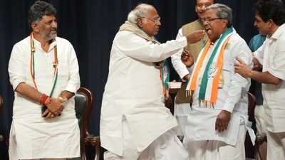 It was Nandini's sweets at the celebration at Karnataka's party office in Bengaluru party office. It was Nandini's sweets at the celebration at Karnataka's party office in Bengaluru party office.