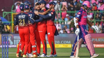 Jos Buttler Yashasvi Jaiswal walks off the field after his dismissal during the IPL 2023 cricket match between RR and RCB (PTI) Jos Buttler Yashasvi Jaiswal walks off the field after his dismissal during the IPL 2023 cricket match between RR and RCB (PTI)