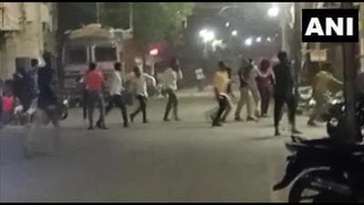 The two groups pelted stones at each other and the mob also set afire several vehicles in the area. (ANI) The two groups pelted stones at each other and the mob also set afire several vehicles in the area. (ANI)