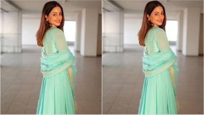Hina's stunning photos have been making rounds on social media, receiving an overwhelming response from her fans and followers. The post has garnered over 1 lakh likes and countless comments, with admirers showering her with compliments. (Instagram/@realhinakhan) Hina's stunning photos have been making rounds on social media, receiving an overwhelming response from her fans and followers. The post has garnered over 1 lakh likes and countless comments, with admirers showering her with compliments. (Instagram/@realhinakhan)