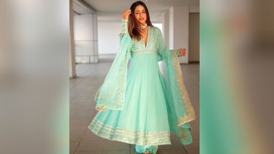 Hina's Instagram post showcased an exquisite anarkali kurta set from the fashion label Gopi Vaid, which comes with a price tag of Rs. 42,000. (Instagram/@realhinakhan) Hina's Instagram post showcased an exquisite anarkali kurta set from the fashion label Gopi Vaid, which comes with a price tag of Rs. 42,000. (Instagram/@realhinakhan)