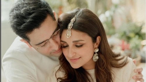 Parineeti Chopra and Raghav Chadha got engaged officially on Saturday. Parineeti Chopra and Raghav Chadha got engaged officially on Saturday.