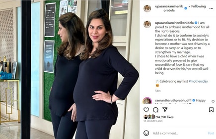 Ram Charan's wife Upasana shared a Mother's day post on Instagram. Ram Charan's wife Upasana shared a Mother's day post on Instagram.