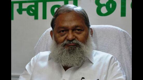 Haryana home minister Anil Vij (HT file photo)
