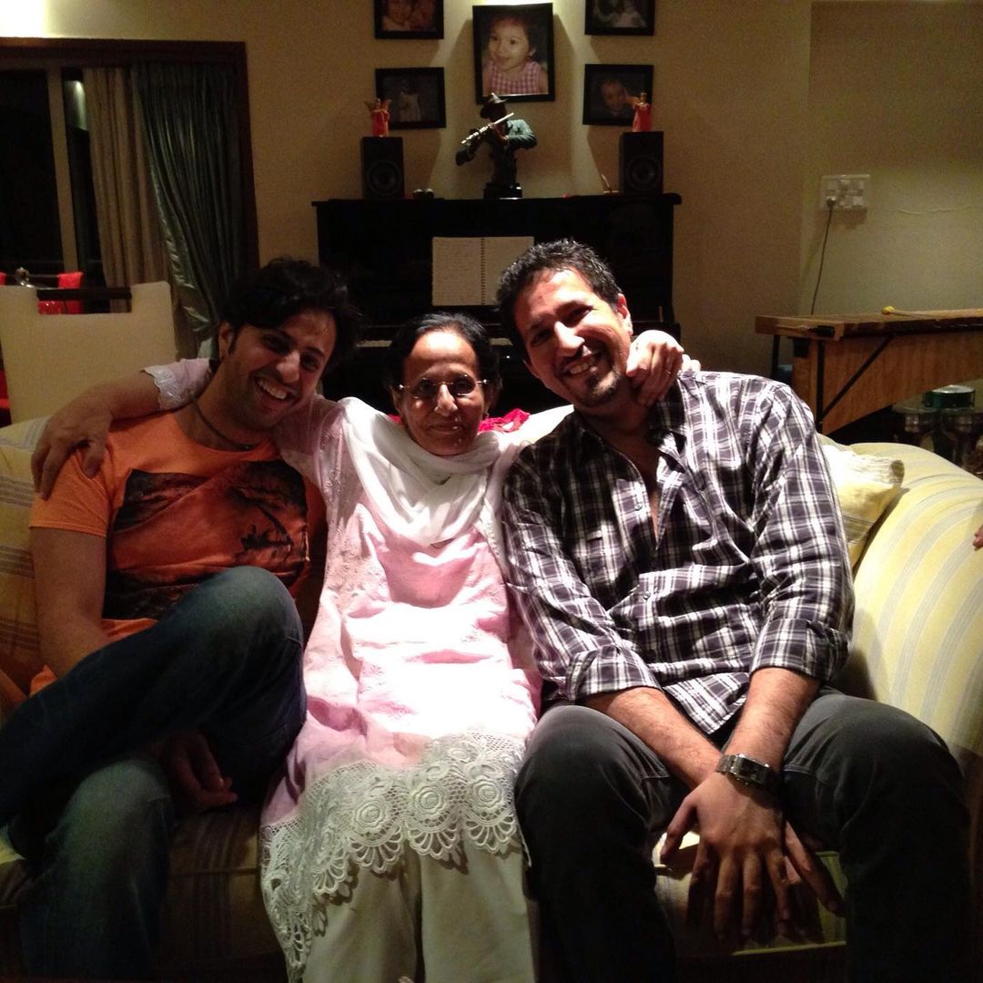 Salim Merchant and Sulaiman Merchant (far right) with their mother Salim Merchant and Sulaiman Merchant (far right) with their mother