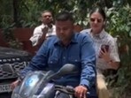 Anushka Sharma took a bike ride to avoid a road block. Anushka Sharma took a bike ride to avoid a road block.
