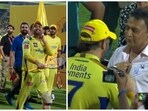 Batting legend Sunil Gavaskar ran up to MS Dhoni for a special autograph. Batting legend Sunil Gavaskar ran up to MS Dhoni for a special autograph.