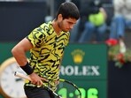 Spain's Carlos Alcaraz reacts after losing his third round match of the Men's ATP Rome Open tennis tournament to Hungary's Fabian Marozsan Spain's Carlos Alcaraz reacts after losing his third round match of the Men's ATP Rome Open tennis tournament to Hungary's Fabian Marozsan