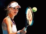 French tennis player Kristina Mladenovic French tennis player Kristina Mladenovic