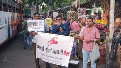 “We have already begun our campaign outside Wadala, Andheri, Kurla and Goregaon against the wet lease of buses by BEST which is impacting quality. The recent instances of these wet lease buses catching fire and non-payment issues are a concern. Therefore, we have sought an appointment from the BEST officials and have written a letter as well,” said a member of AMAB. (HT PHOTO) “We have already begun our campaign outside Wadala, Andheri, Kurla and Goregaon against the wet lease of buses by BEST which is impacting quality. The recent instances of these wet lease buses catching fire and non-payment issues are a concern. Therefore, we have sought an appointment from the BEST officials and have written a letter as well,” said a member of AMAB. (HT PHOTO)