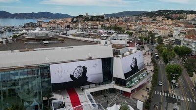 The official poster featuring Catherine Deneuve in the film La Chamade is seen on the facade of the festival palace ahead of the opening ceremony, in Cannes, France, on May 14. Several big-name premieres are showing at the world's biggest cinema industry shindig, including "Indiana Jones and the Dial of Destiny", Martin Scorsese's "Killers of the Flower Moon" starring Leonardo DiCaprio and Robert De Niro and new Pixar film “Elemental”, reported AFP. (Gonzalo Fuente / Reuters) The official poster featuring Catherine Deneuve in the film La Chamade is seen on the facade of the festival palace ahead of the opening ceremony, in Cannes, France, on May 14. Several big-name premieres are showing at the world's biggest cinema industry shindig, including "Indiana Jones and the Dial of Destiny", Martin Scorsese's "Killers of the Flower Moon" starring Leonardo DiCaprio and Robert De Niro and new Pixar film “Elemental”, reported AFP. (Gonzalo Fuente / Reuters)