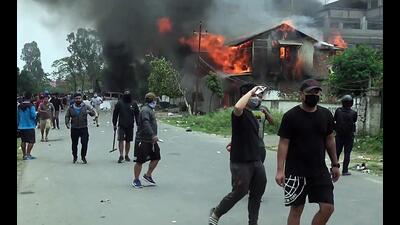 Clashes broke out in Manipur on May 3 following the tribal solidarity march organised in the hill districts to protest against the Meitei community’s demand for Scheduled Tribe (ST) status. (File photo) Clashes broke out in Manipur on May 3 following the tribal solidarity march organised in the hill districts to protest against the Meitei community’s demand for Scheduled Tribe (ST) status. (File photo)