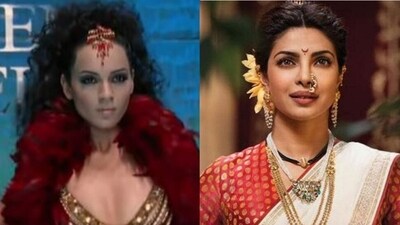 Kangana Ranaut in Fashion, Priyanka Chopra in Bajirao Mastani. Kangana Ranaut in Fashion, Priyanka Chopra in Bajirao Mastani.