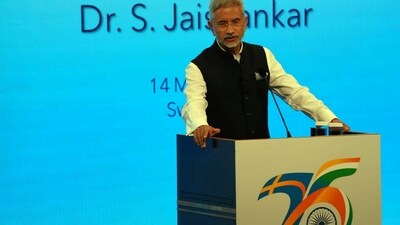 Stockholm: External Affairs Minister S. Jaishankar speaks during an interaction with the members of the Indian community in Sweden, on Sunday, May 14, 2023. (PTI Photo) Stockholm: External Affairs Minister S. Jaishankar speaks during an interaction with the members of the Indian community in Sweden, on Sunday, May 14, 2023. (PTI Photo)