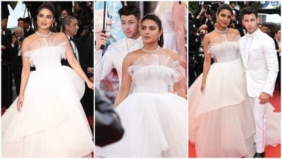 When Priyanka Chopra wore an actual wedding dress to Cannes with Nick Jonas. When Priyanka Chopra wore an actual wedding dress to Cannes with Nick Jonas.
