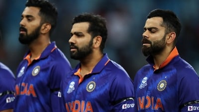 KL Rahul, Rohit Sharma and Virat Kohli